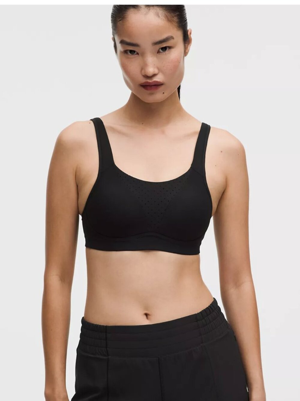 lululemon Athletica Run Times Black Sports Bra - 38C